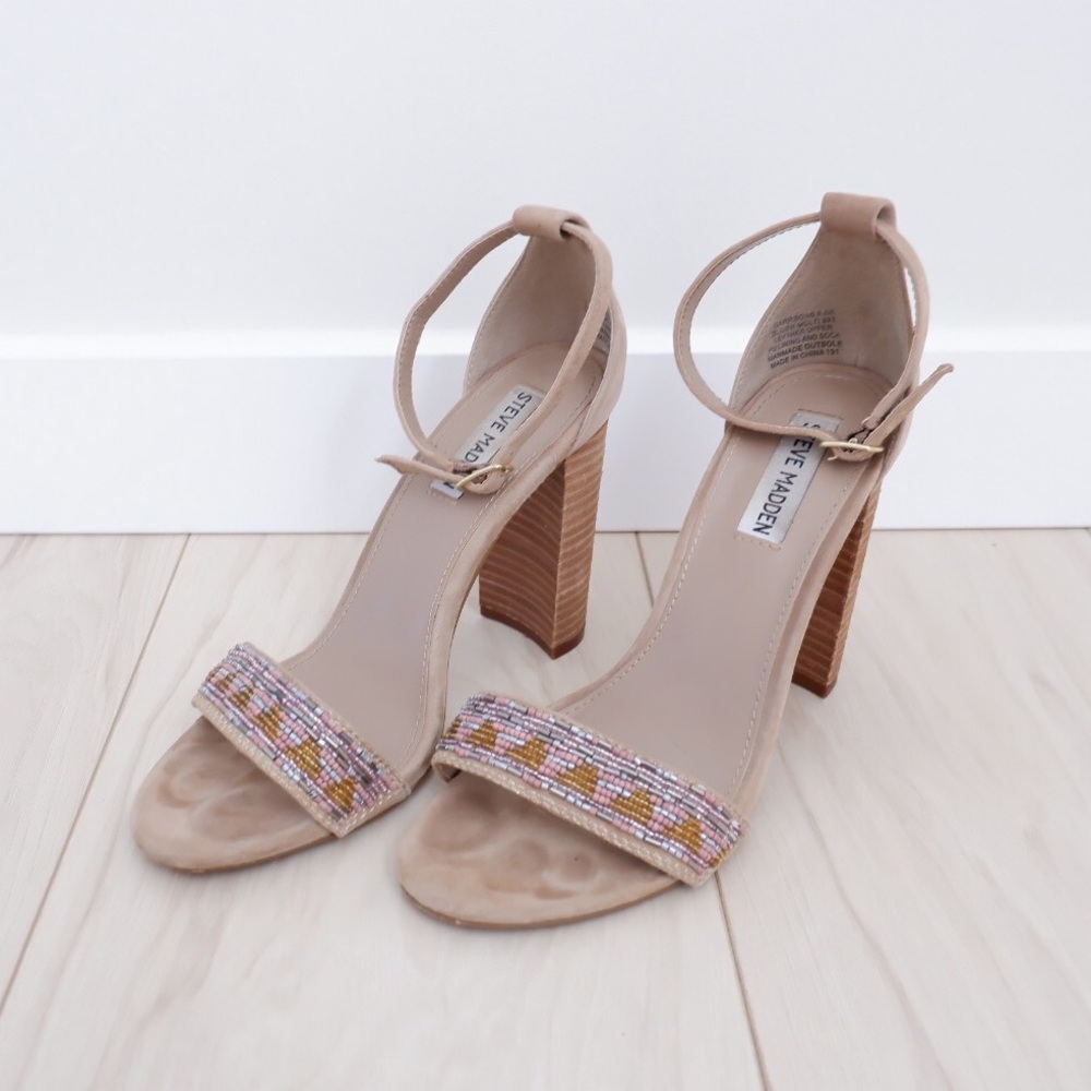 STEVE MADDEN CARRSON BEADED SANDALS